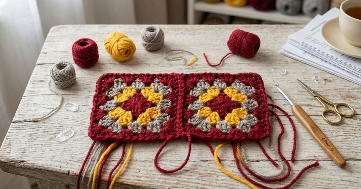 Come unire le mattonelle all'uncinetto il trucco facile senza ago