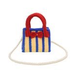 borsa con fettuccia uncinetto giallo blu 436.jpg