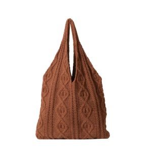 borsa da mare alluncinetto borsa a maglia marrone 768.jpg