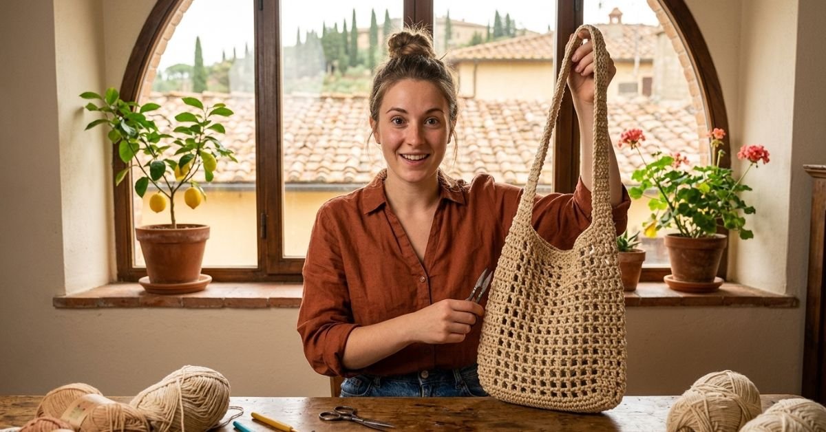 Borse uncinetto a tracolla il segreto del punto tunisino per un design unico