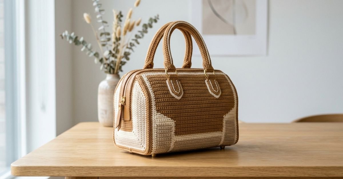 Borsa bauletto uncinetto tutorial come dare una forma rigida e geometrica alla tua sacca