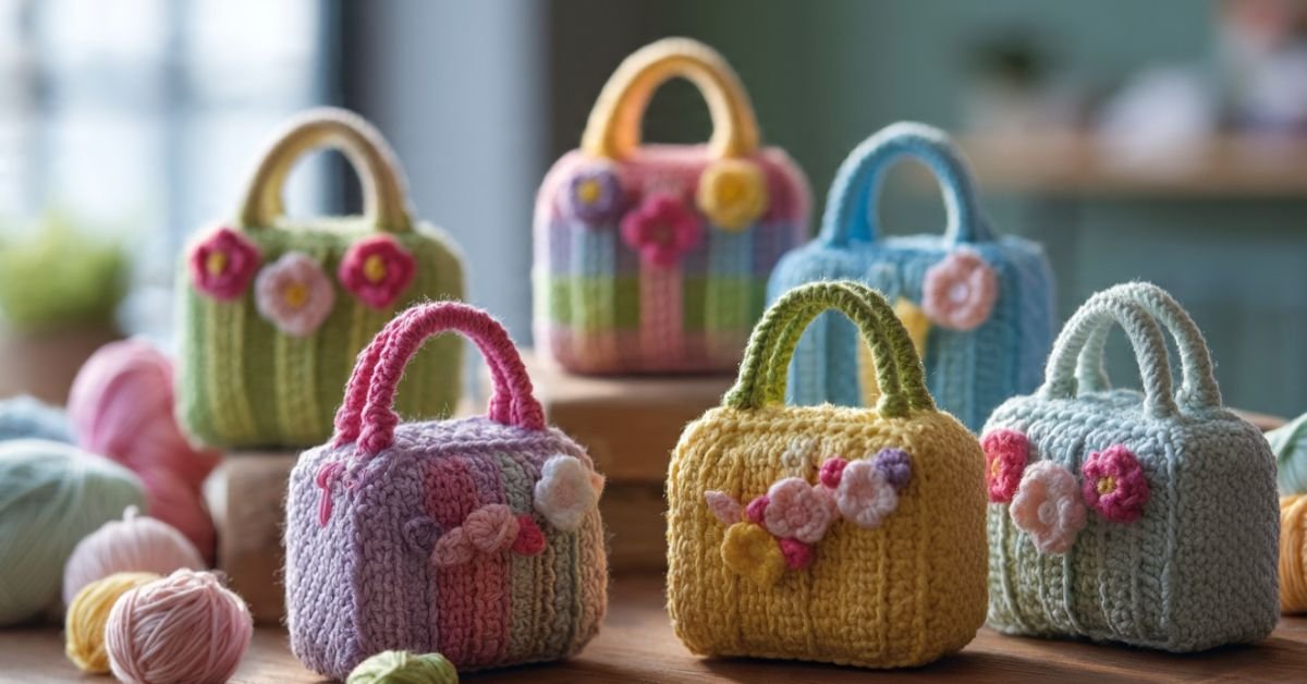 Borsa bimba uncinetto tutorial mini modelli colorati e divertenti per le più piccole