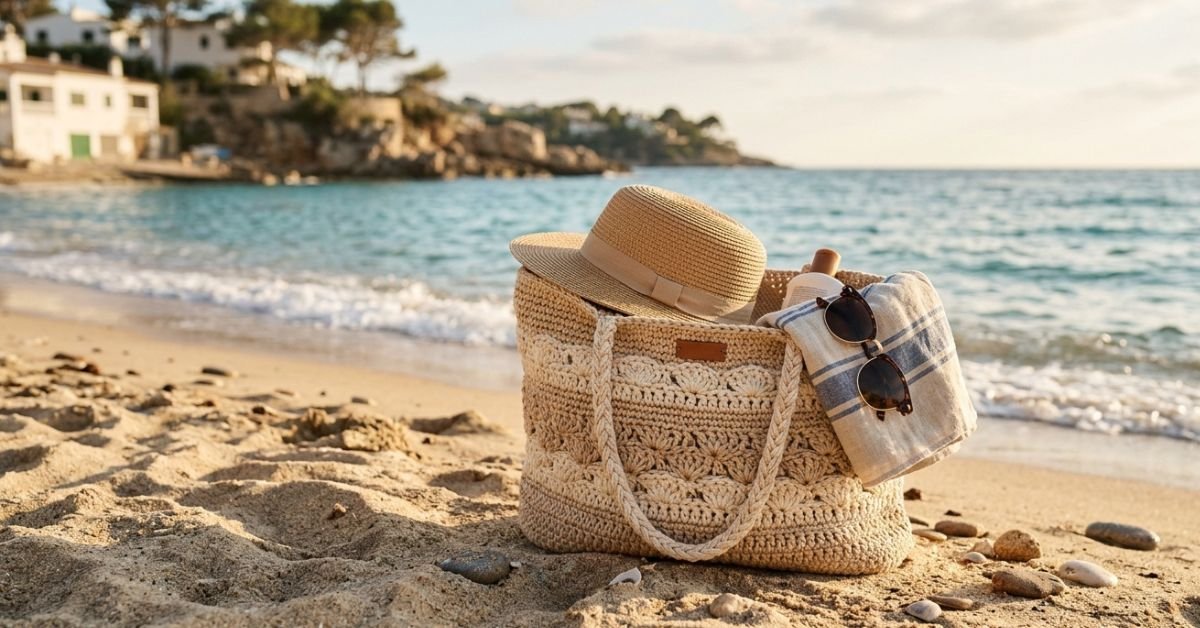 Borsa da mare alluncinetto tutorial accessori da spiaggia fatti a mano con filato top