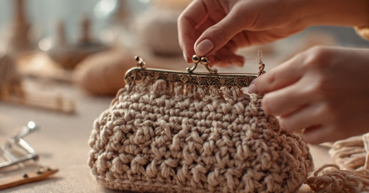 Borsa uncinetto clic clac tutorial montare la chiusura vintage senza colla o difetti