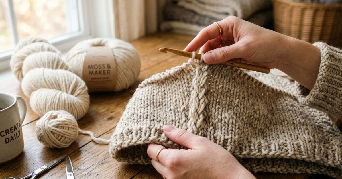 Come cucire una maglia ai ferri con uncinetto cuciture elastiche e resistenti per capi
