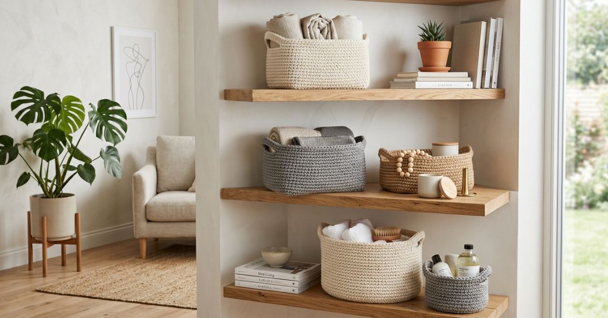Come fare un cestino a uncinetto schema pratico per organizzare la casa con lo stile