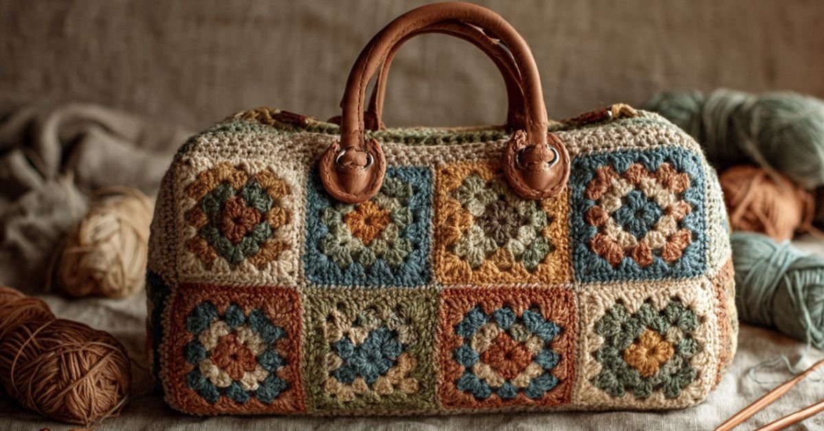 Mattonelle uncinetto schemi tutorial borsa granny bag i motivi vintage più belli e amat