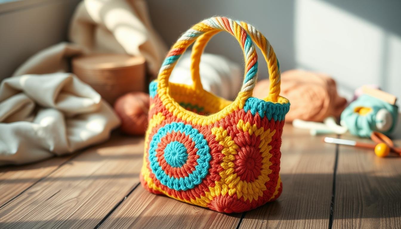 borsa uncinetto con manici tondi tutorial