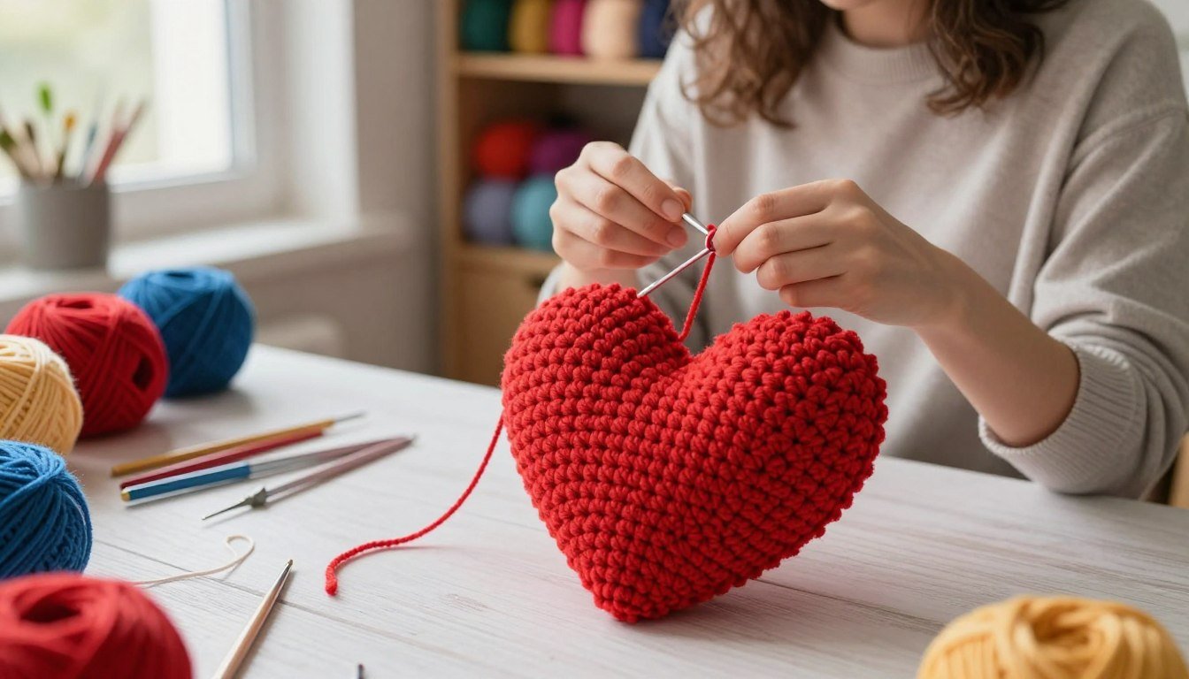 cuore grande uncinetto tutorial
