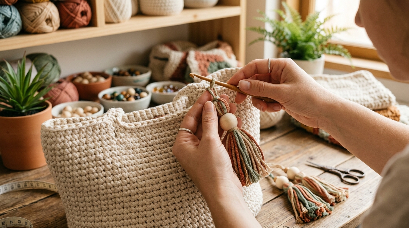 Come abbellire una borsa alluncinetto: idee creative tra nappe