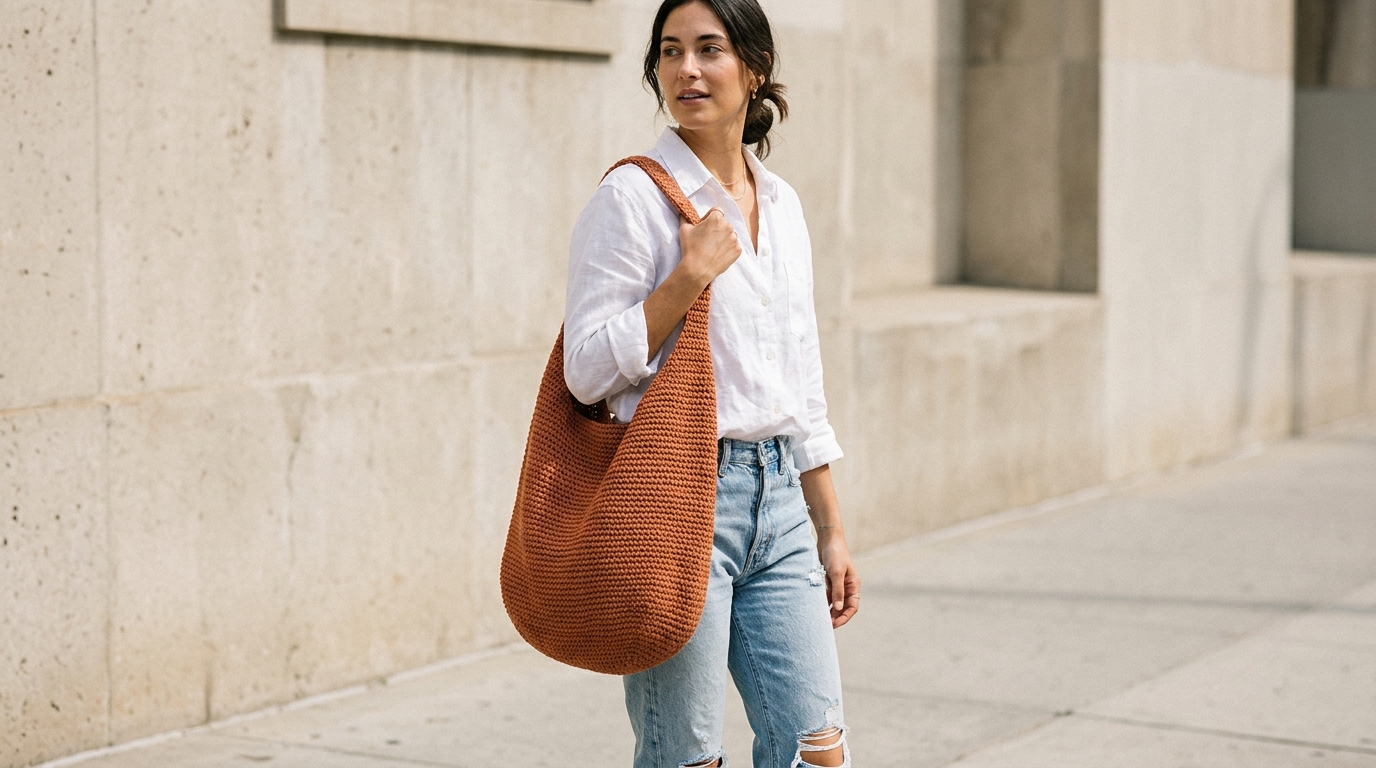 Borsa baguette uncinetto tutorial: lo stile anni novanta da portare a spalla sotto il braccio