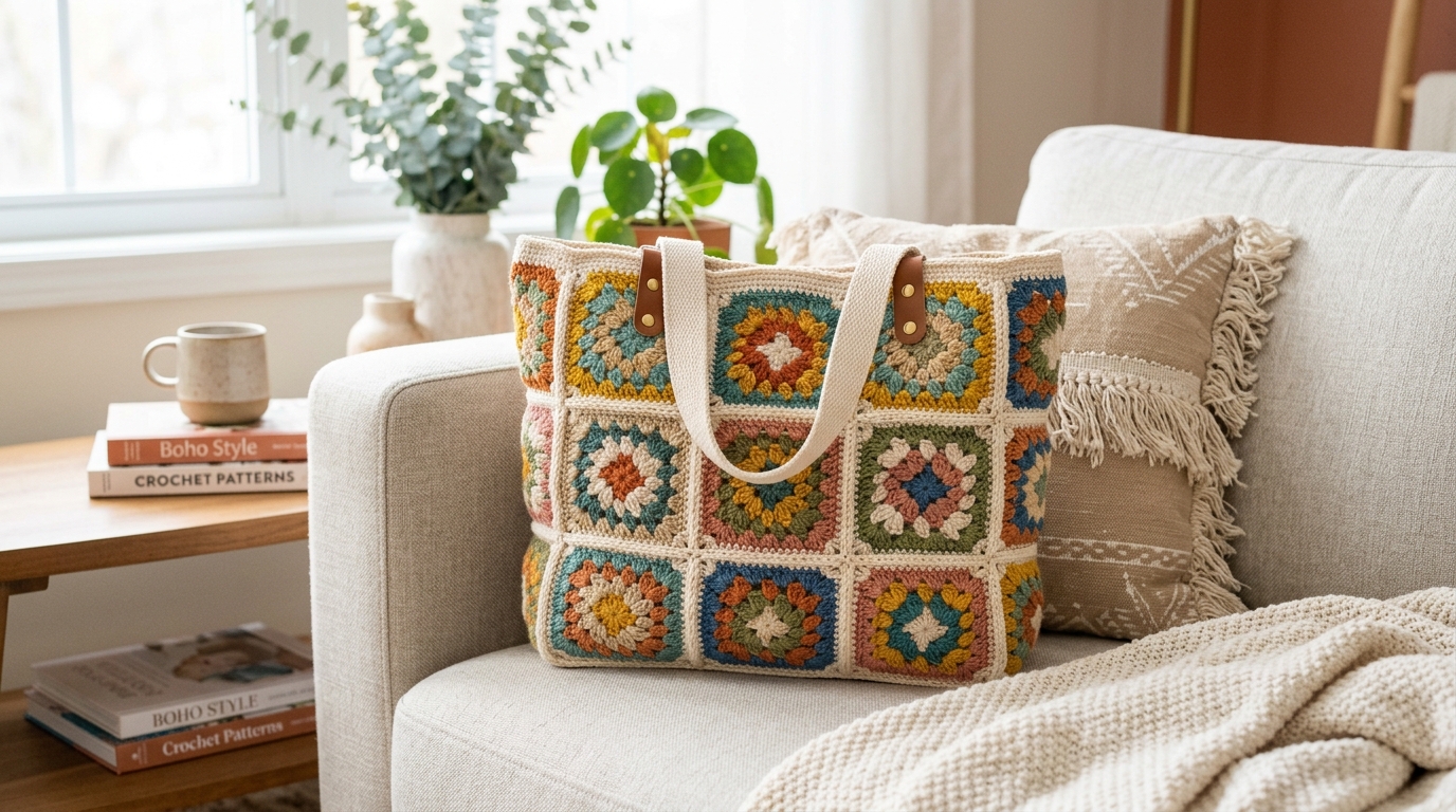 Borsa granny uncinetto tutorial: unisci le classiche mattonelle per uno stile vintage unico