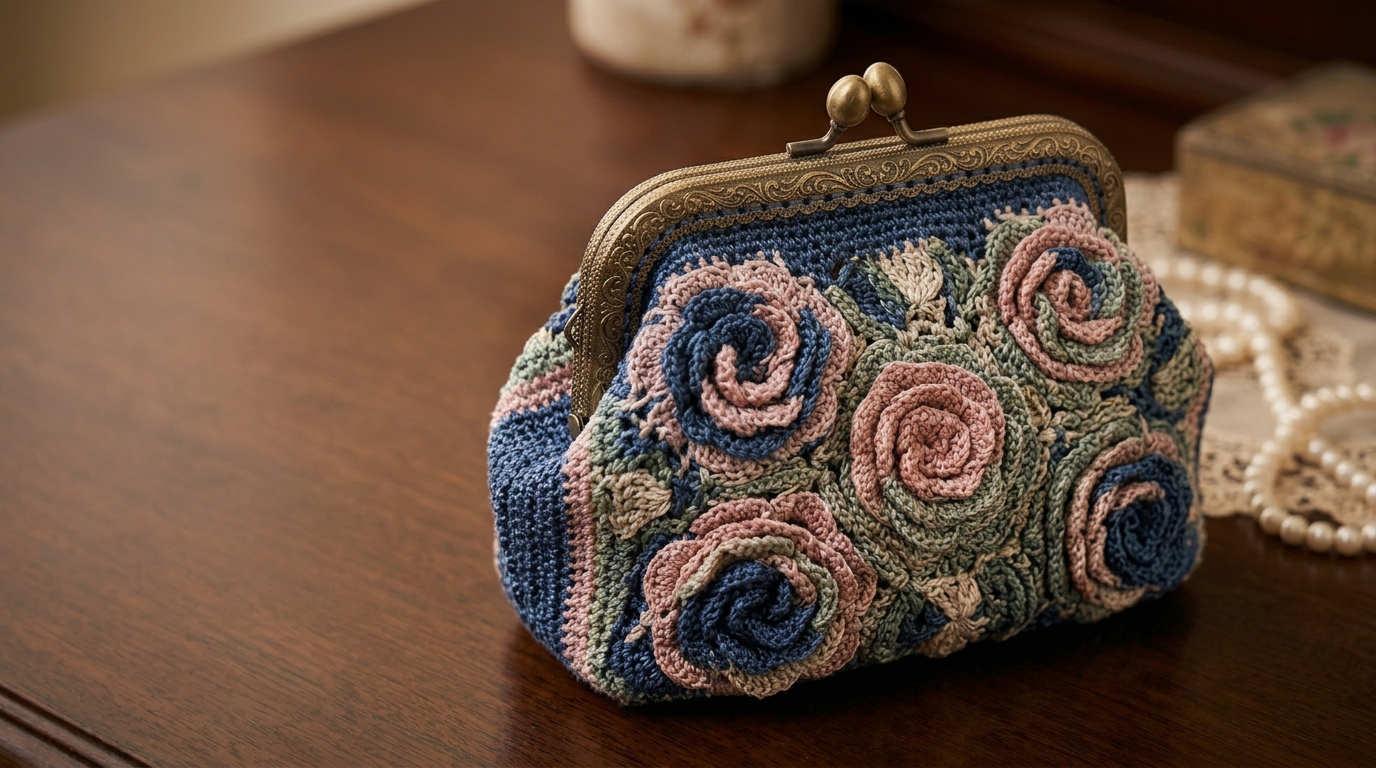 Tutorial borsa uncinetto con chiusura clic clac: segreti per cucire il metallo al filato