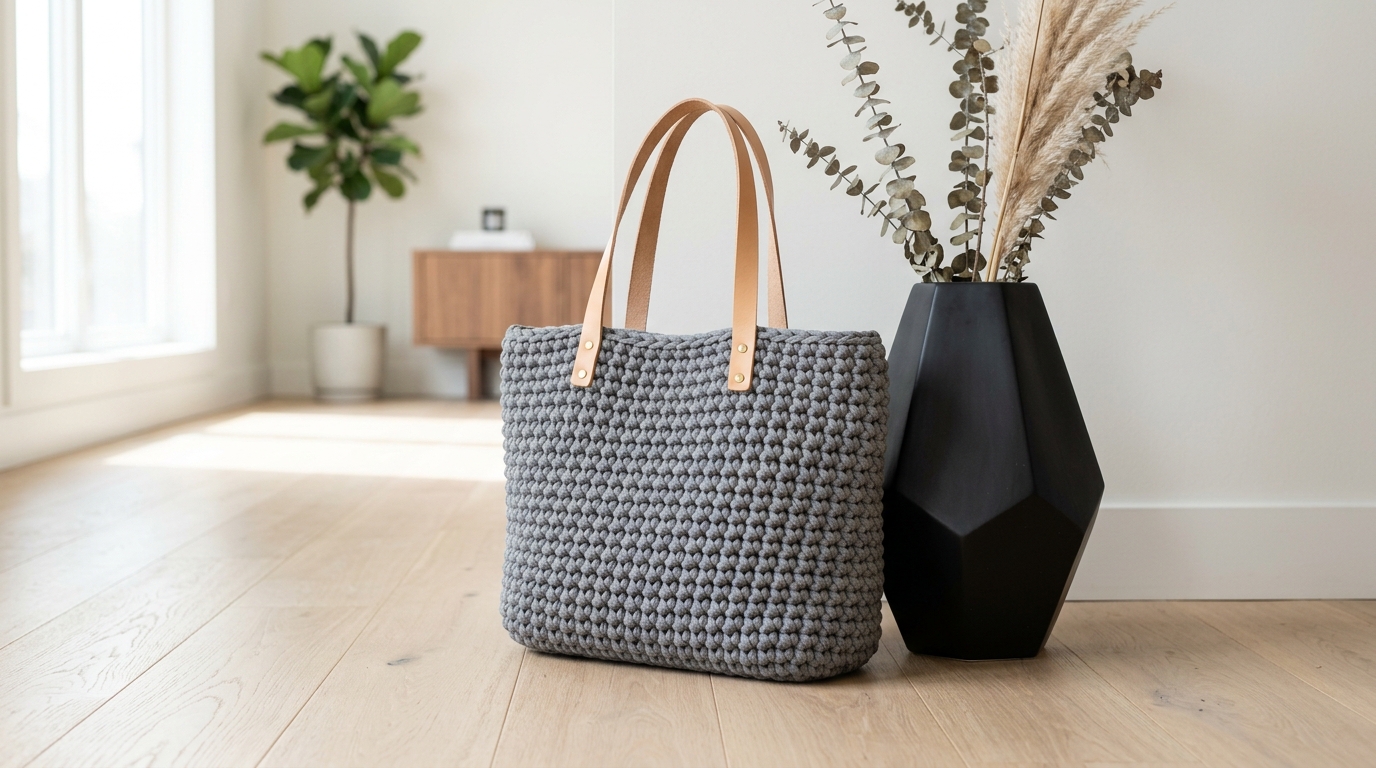 Borsa di fettuccia alluncinetto tutorial: schema super veloce per un accessorio moderno xl