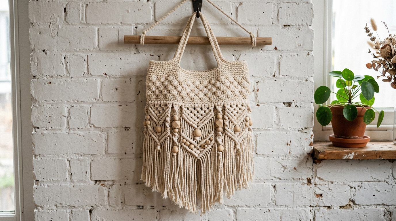 Borsa macramè uncinetto tutorial: unisci le due tecniche per un effetto boho chic stupendo