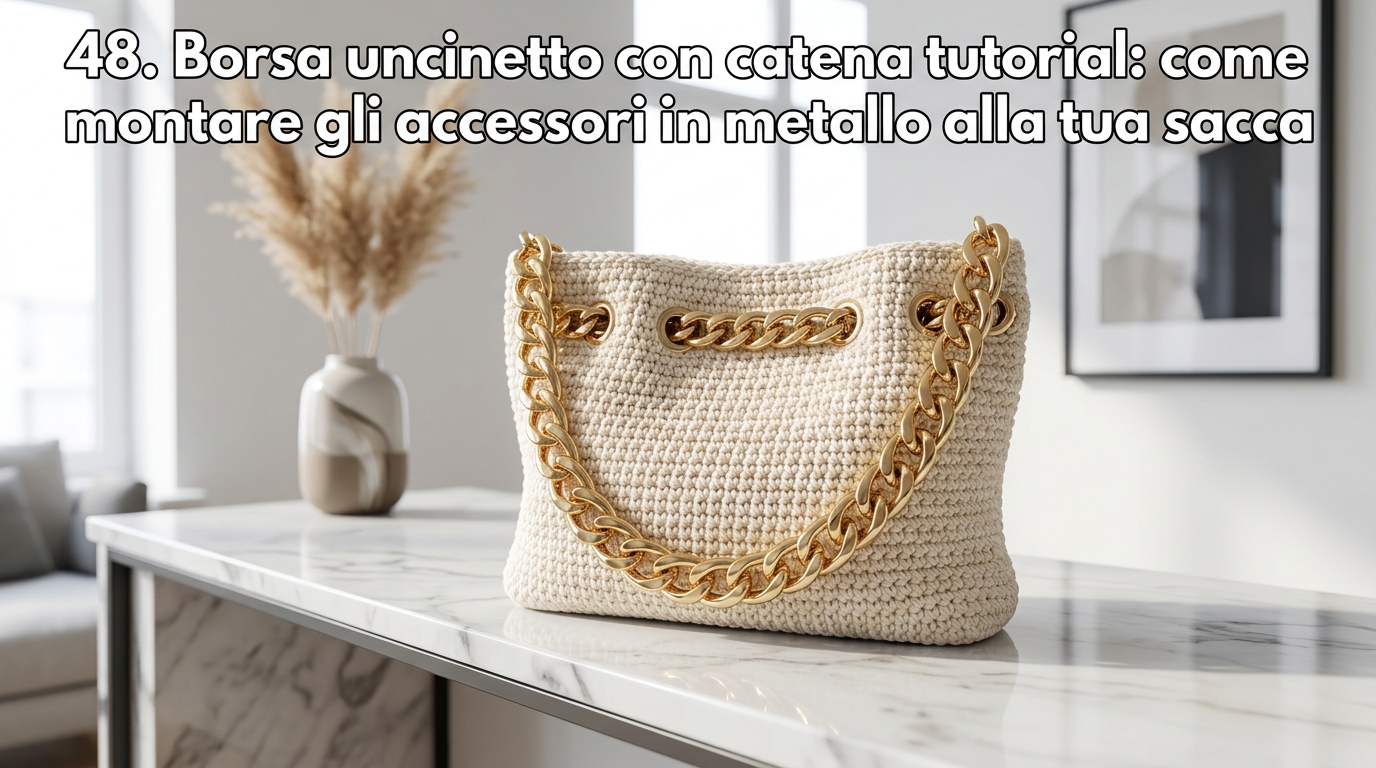Borsa uncinetto con catena tutorial: come montare gli accessori in metallo alla tua sacca