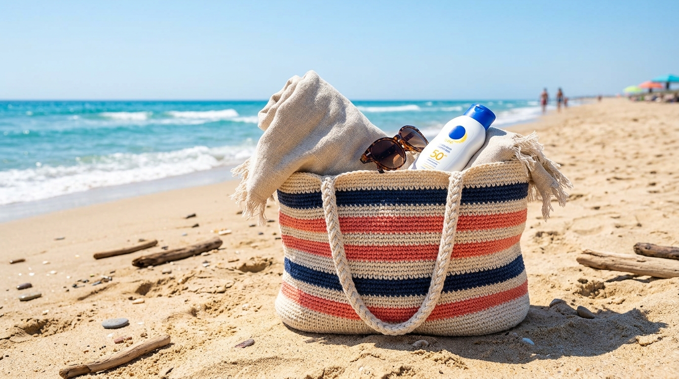 Borsa da mare uncinetto tutorial: il modello perfetto per asciugamano e solari da fare ora