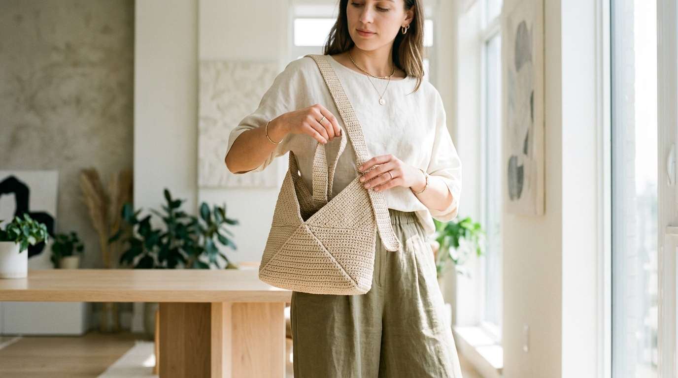 Borsa da polso uncinetto tutorial: il modello giapponese nodo bag da fare in un pomeriggio